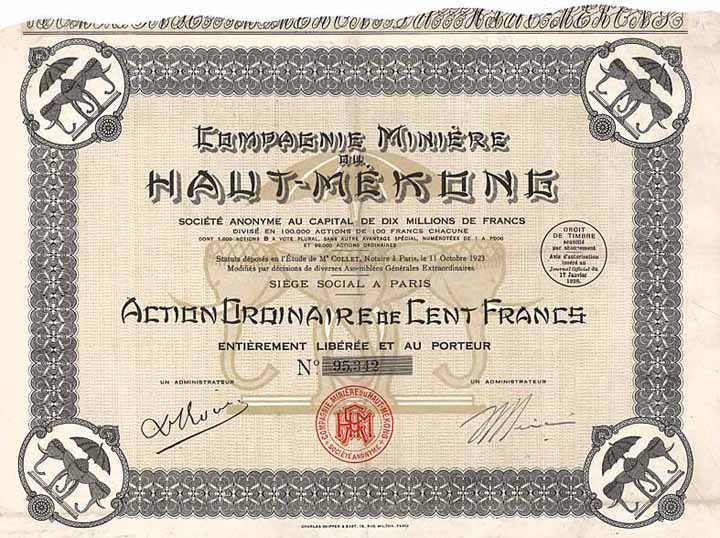 Comp. Miniere du Haut-Mèkong