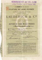 Laederich & Cie. Kammgarnspinnerei (Filature de Laine Peigne Laederich & Cie.)