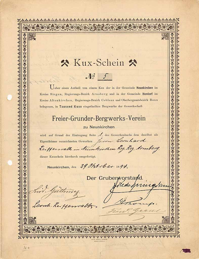 Freier-Grunder-Bergwerks-Verein (OU Friedrich Springorum)