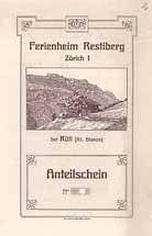 Genossenschaft Ferienheim Restiberg Zrich I