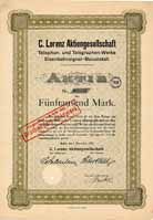 C. Lorenz AG Telephon- und Telegraphen-Werke Eisenbahnsignal-Bauanstalt