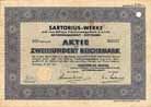 Sartorius-Werke (und vorm. Gttinger Przisionswaagenfabrik GmbH) AG