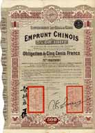 Gouvernement Imprial de Chine - Emprunt Chinois 5 % Or 1902 (Cheng-Tail Railway)