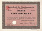 Centralbank f�r Eisenbahnwerthe