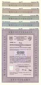 Württembergischer Kreditverein AG (5 Stücke)