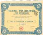 Freinage Westinghouse pour Automobiles S.A.