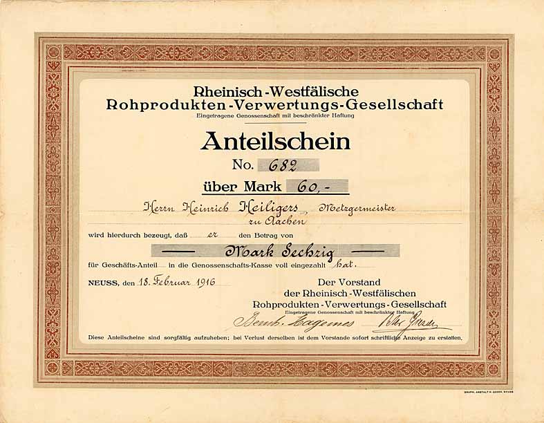 Rheinisch-Westflische Rohprodukte-Verwertungs-Gesellschaft EGmbH