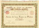 Soc. de Vente du Materiel Orenstein et Koppel