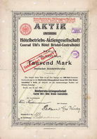 Hotelbetriebs-AG Conrad Uhl�s Hotel Bristol-Centralhotel