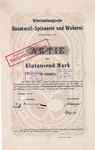 W�rttembergische Baumwoll-Spinnerei und -Weberei