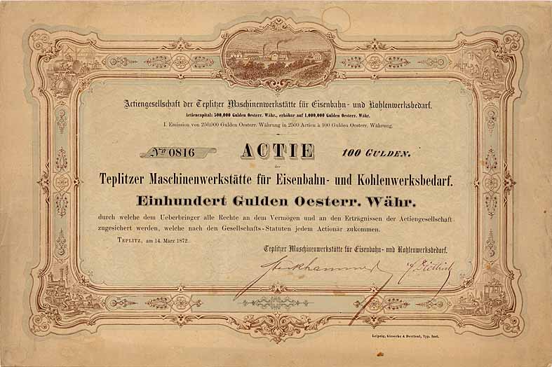 Teplitzer Maschinenwerkst�tte f�r Eisenbahn- und Kohlenwerksbedarf