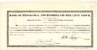 Bank of Pensacola, and Florida Six per cent Stock