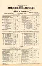 Brse in Hannover Amtliches Kursblatt