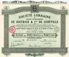 Soc. Lorraine des anciens Établissements de Dietrich & Cie de Lunéville S.A.