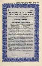 Austrian Government Credit Anstalt Bonds 1936